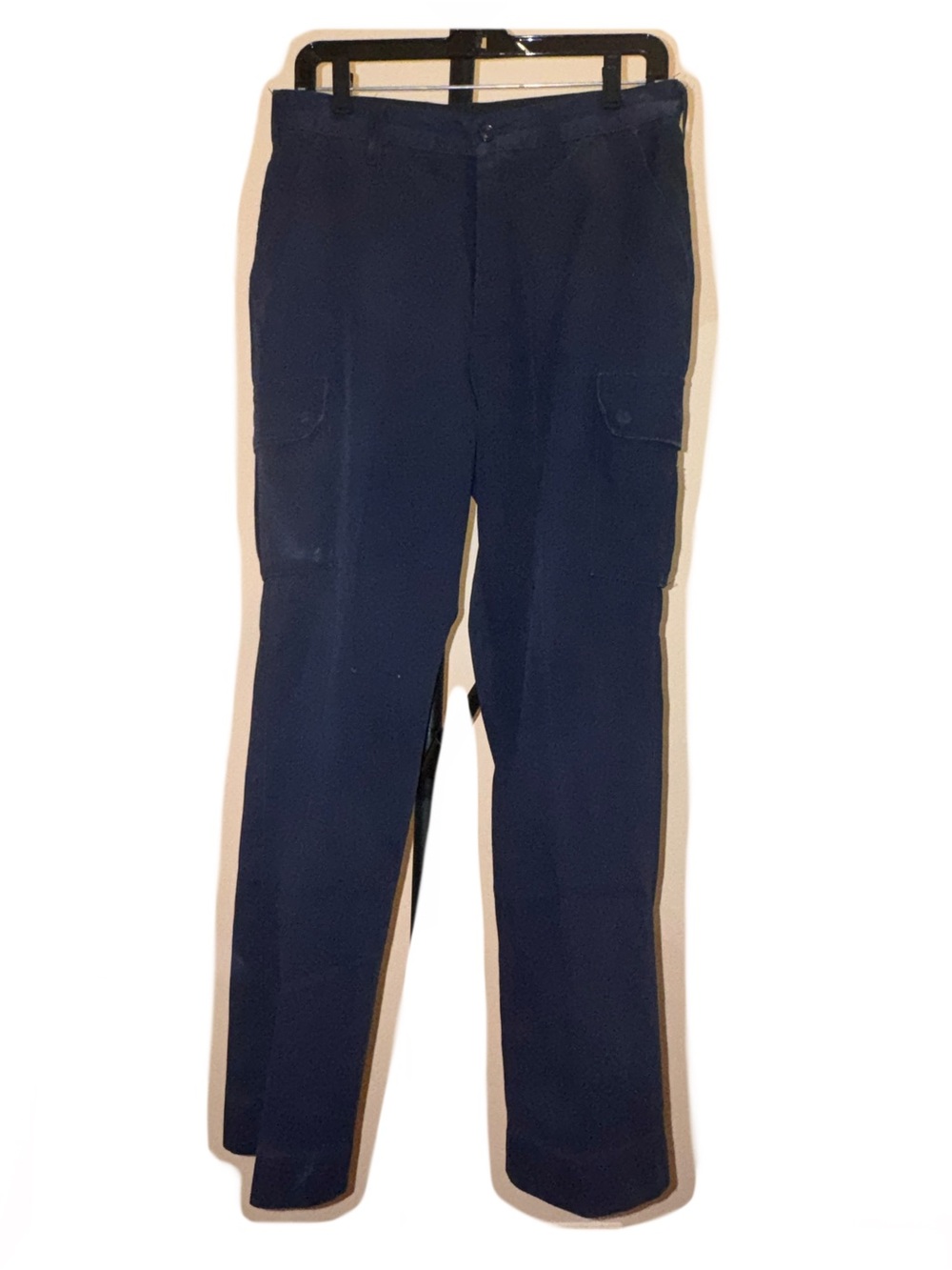 Men's Navy Cargo Pants - Classic Straight Fit